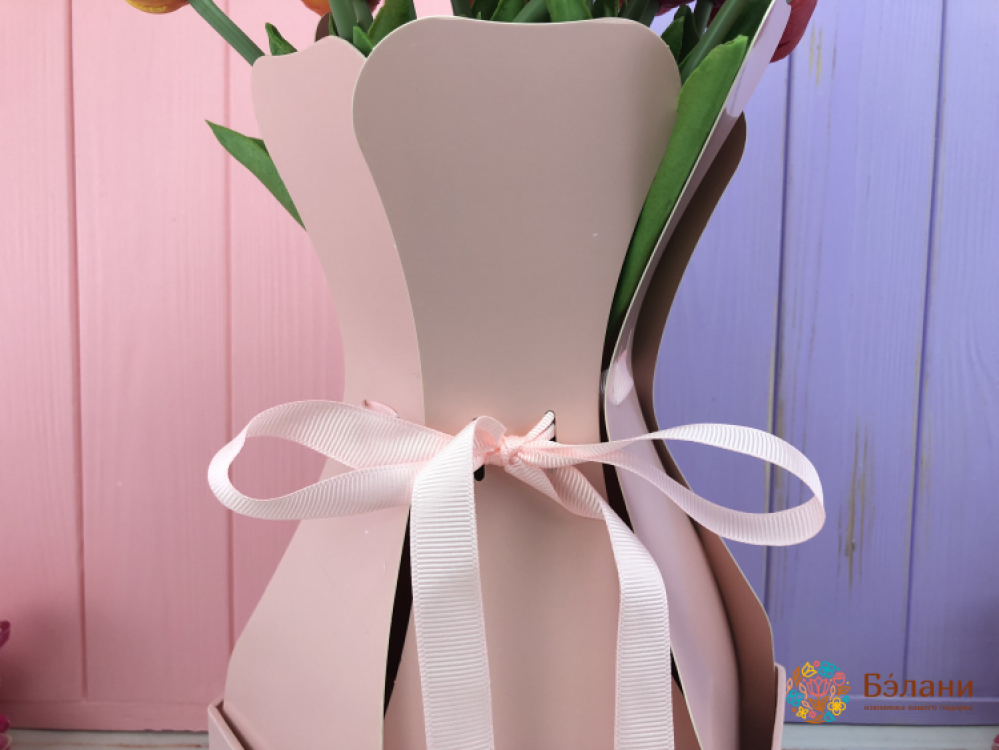 Cutie Cu Flori „Vază” Cu O Cutie (Trandafir.) | 3