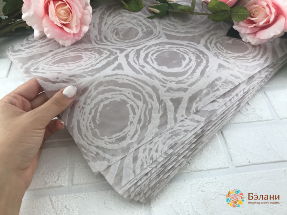 Urmărirea Hârtiei „Trandafiri Preferați” Gri