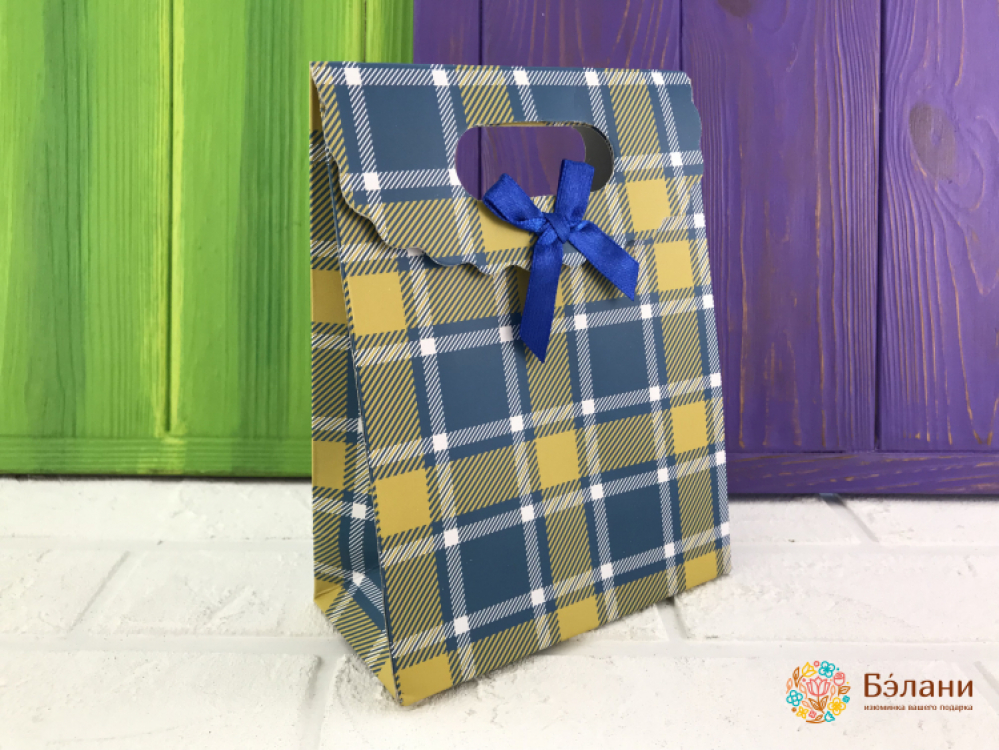 Geantă Velcro "celular" Albastru-Galben. S