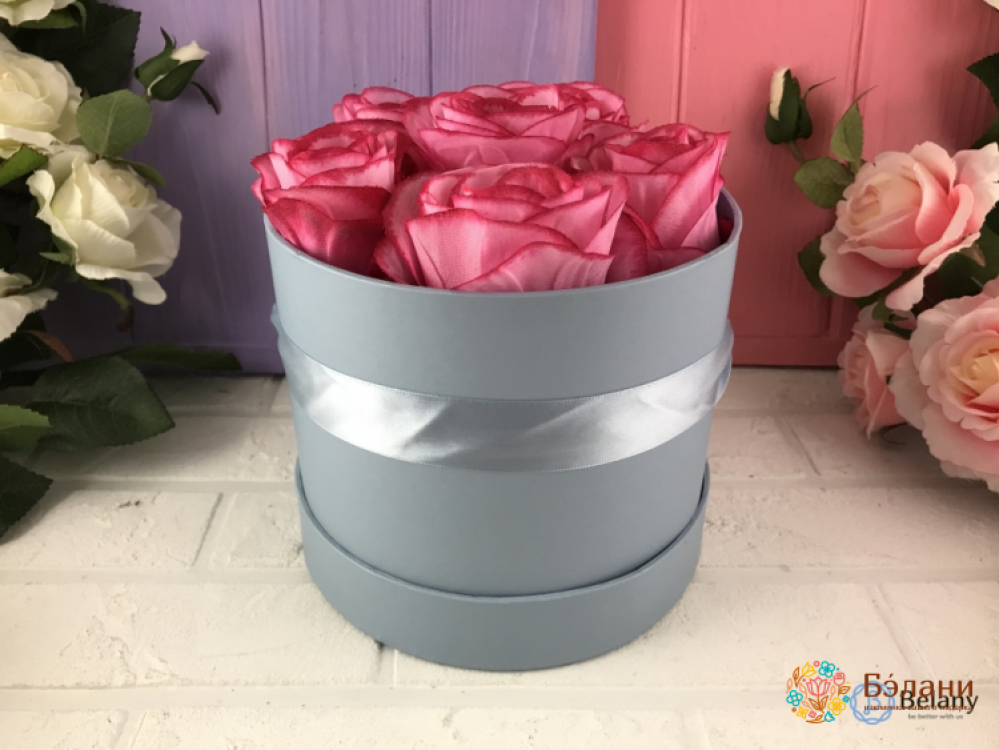 Cutie Cu Flori „Glow” Albastru Pal (2 Buc)