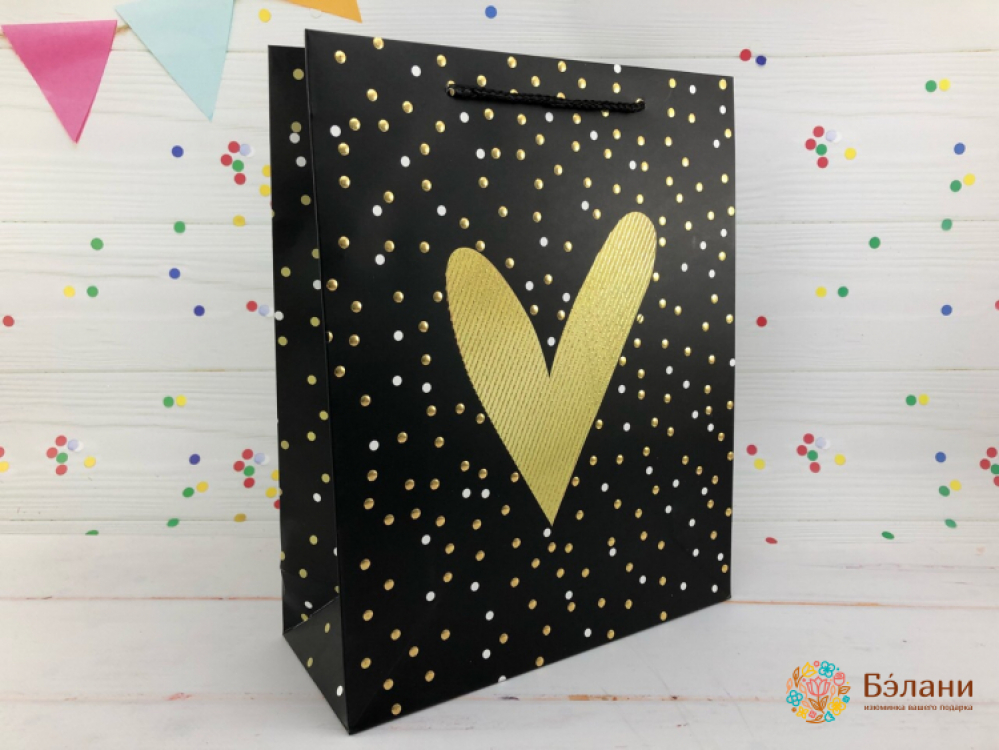 Geantă Cadou „Space Love” Negru M