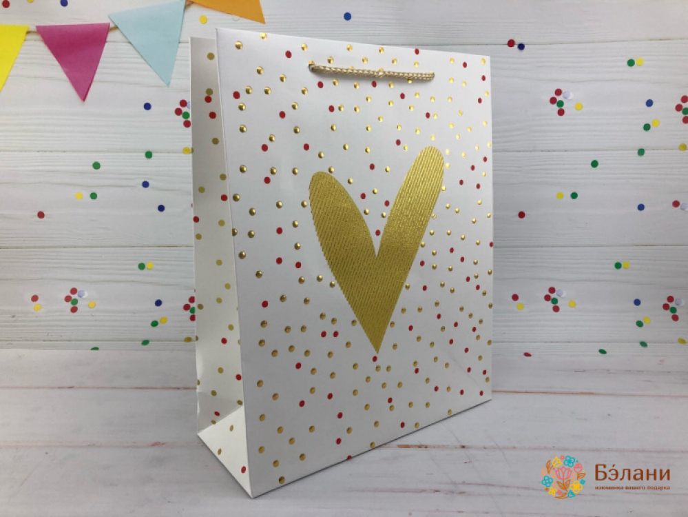 Geantă Cadou „Spațiu Dragoste” Alb M