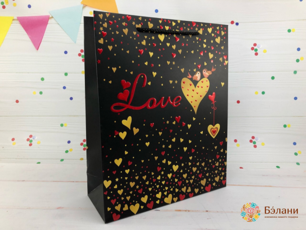 Geantă Cadou „Dragoste” Negru M