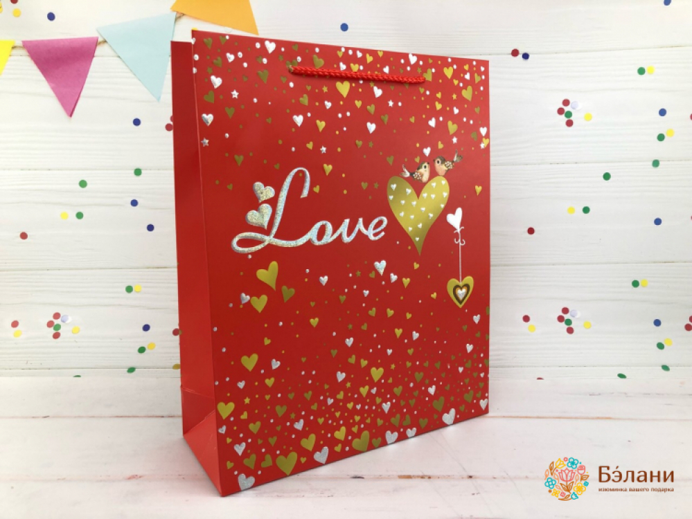 Geantă Cadou „Dragoste” Roșu M