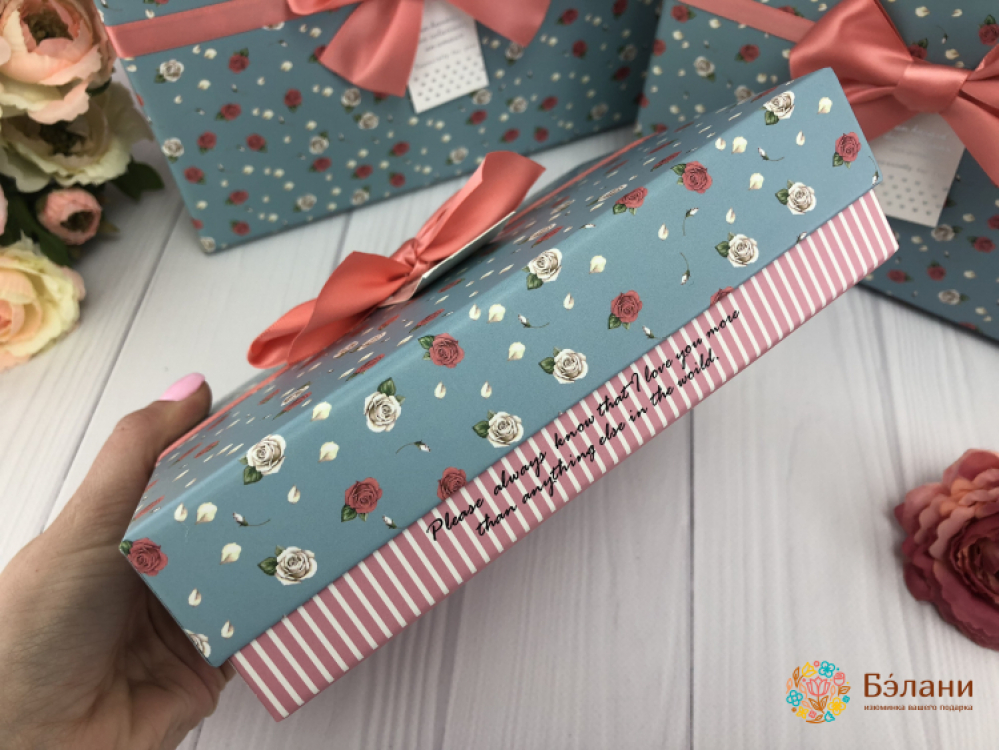 Cutie Cadou „Trandafiri” Albastru | 3