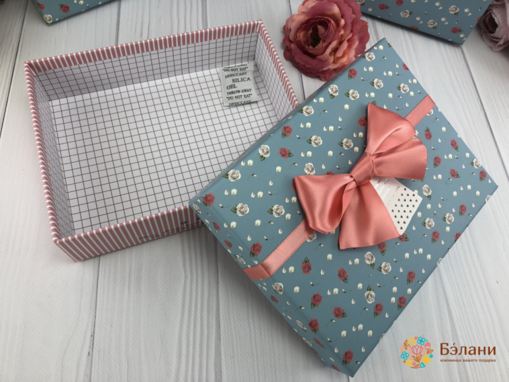 Cutie Cadou „Trandafiri” Albastru | 4