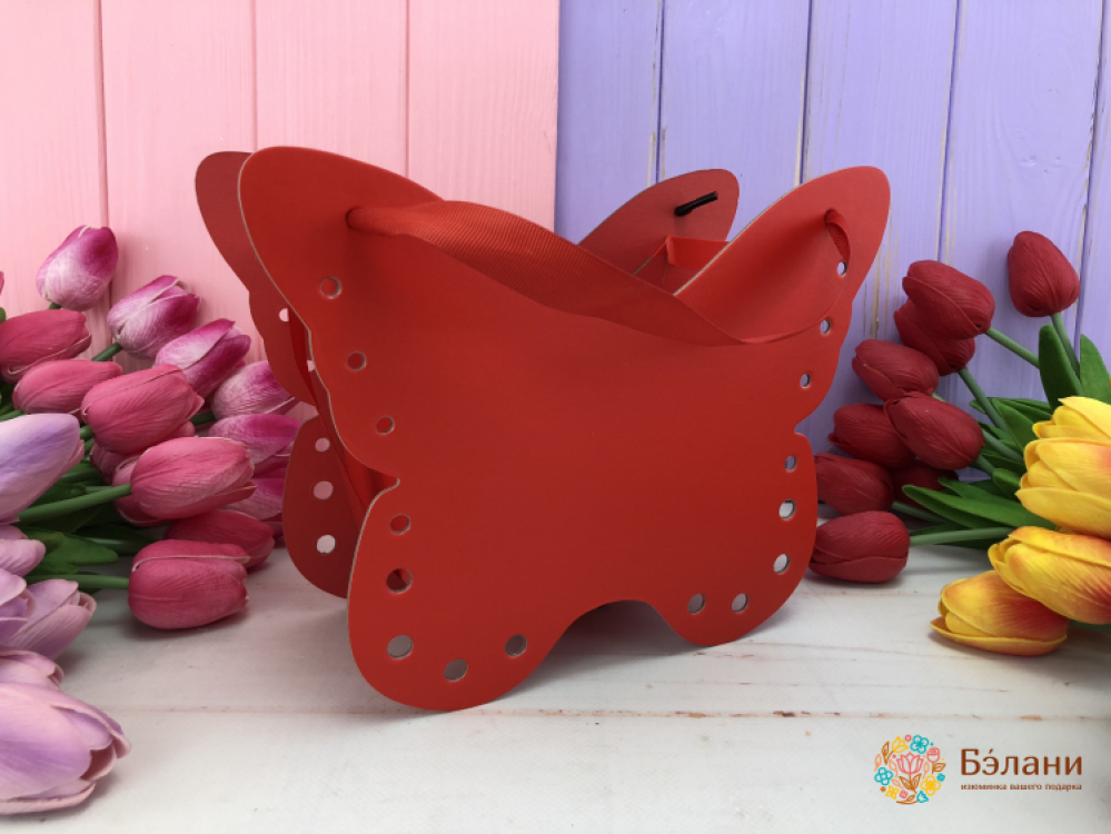 Cutie De Flori Fluture Roșu