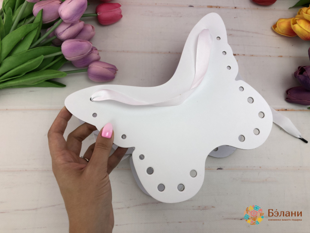 Cutie Cu Flori Fluture Alb | 2