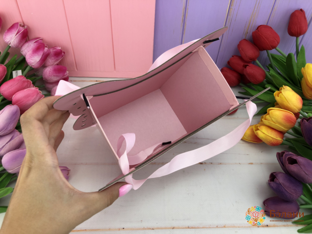 Cutie De Flori Fluture Roz | 2