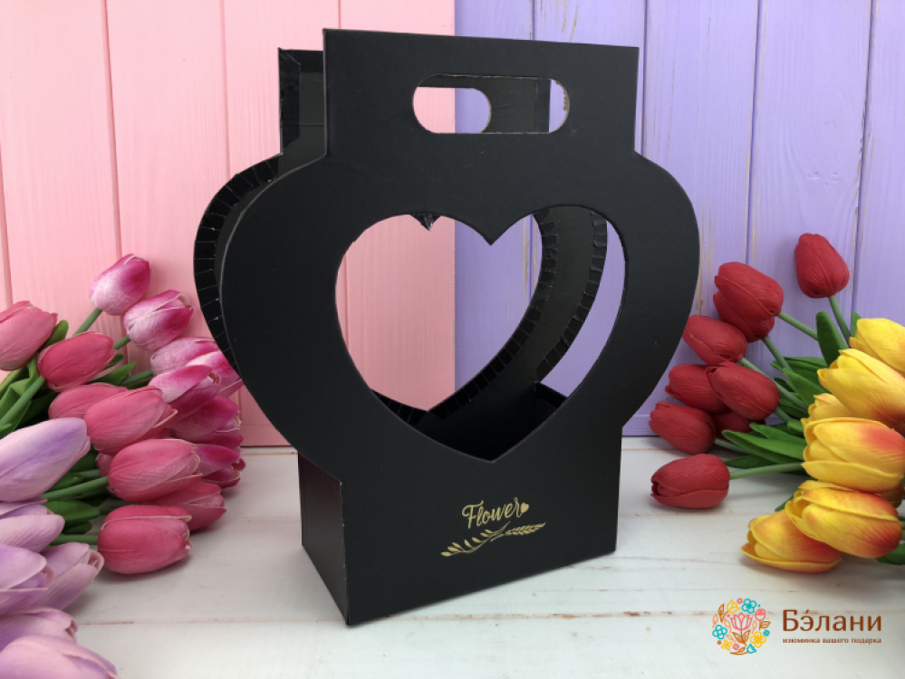 Love Vase Cutie De Flori Negru