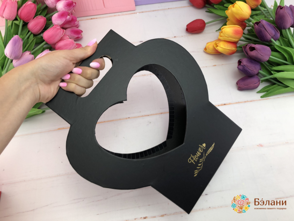 Love Vase Cutie De Flori Negru | 2