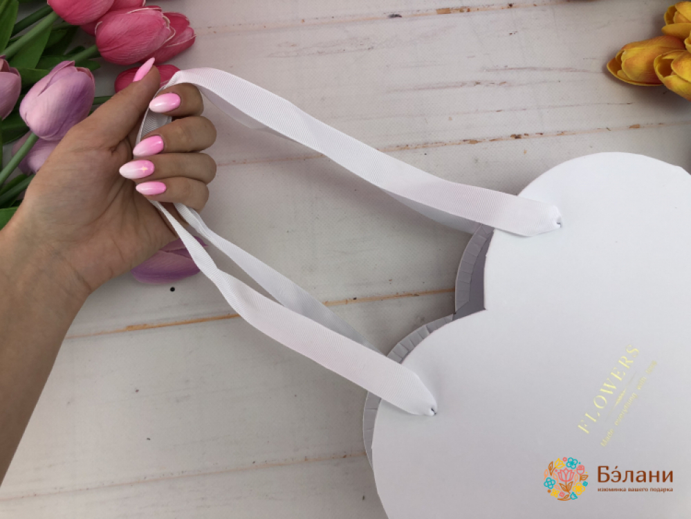 Cutie Cu Flori „Cu Dragoste” Alb | 4