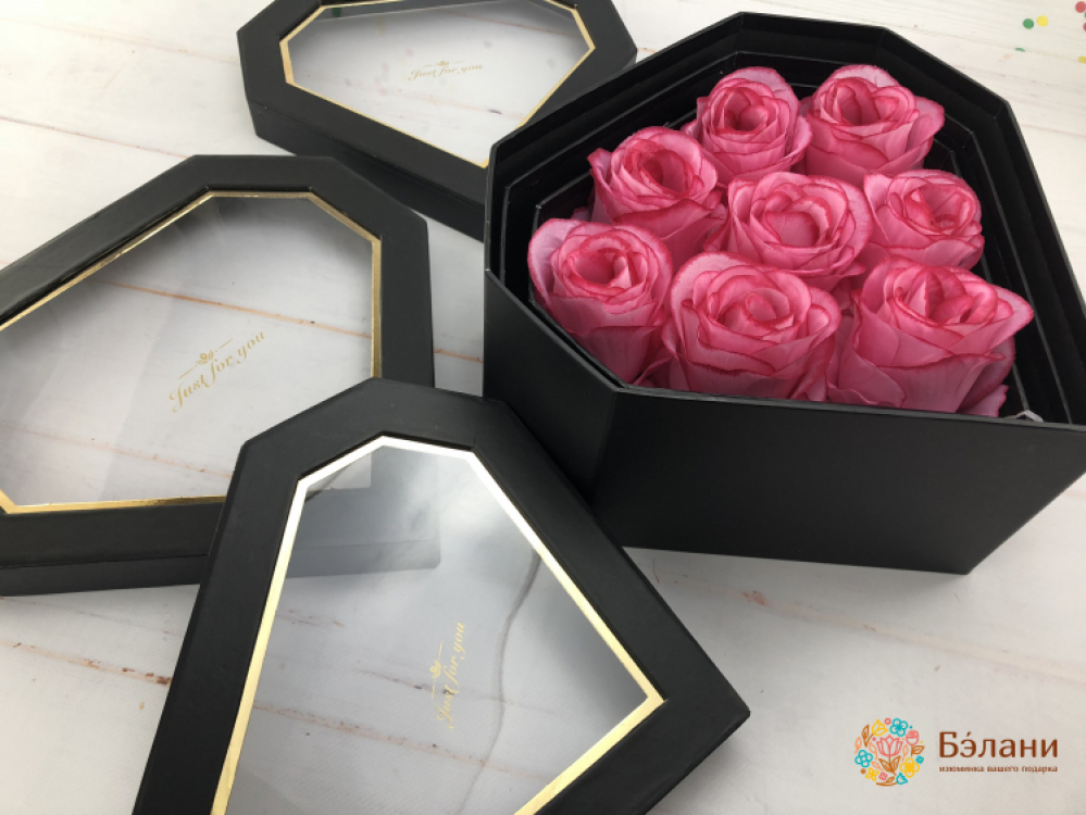 Cutie Rubin În Formă De Inimă Neagră | 3