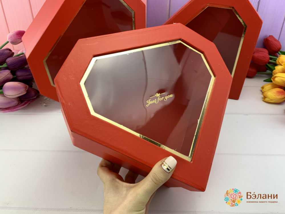 Cutie Roșie În Formă De Inimă "rubin" | 2