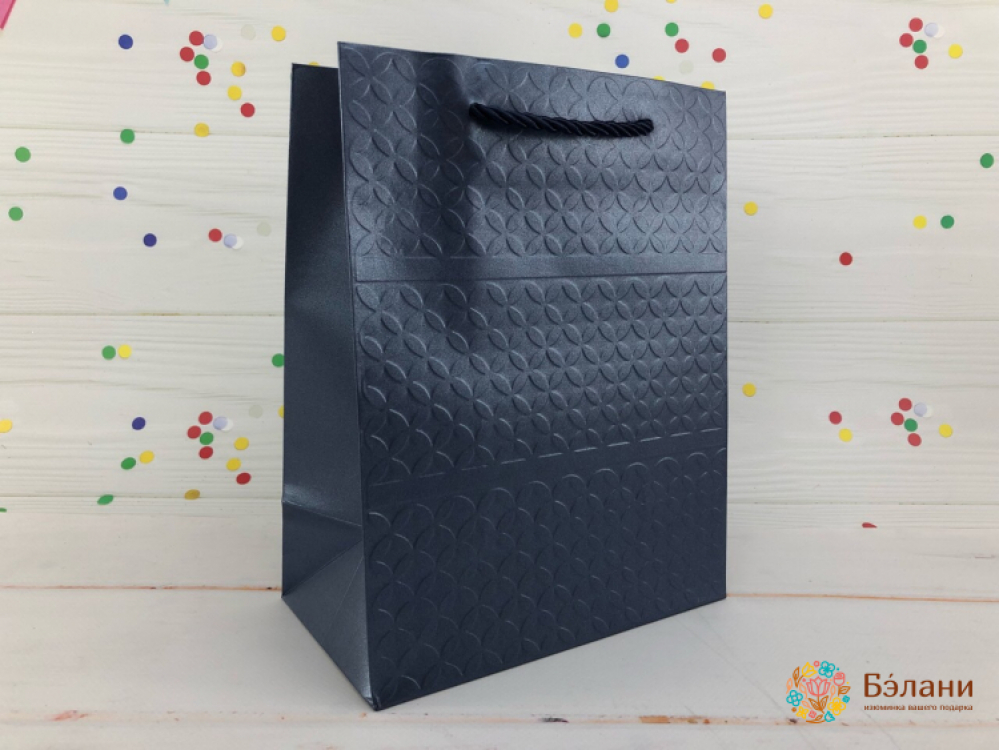 Geantă Cadou „Metalic” Albastru S