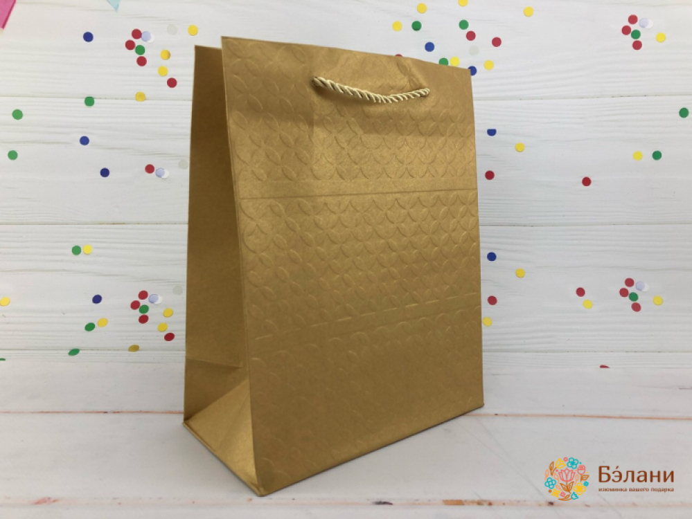 Geantă Cadou Aur "metalic" S