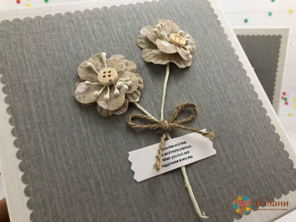 Cutie Cadou „Flori De Mocha” Gri | 2