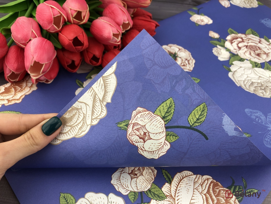 Trandafiri De Hârtie "trandafiri Vintage" Albastru | 3