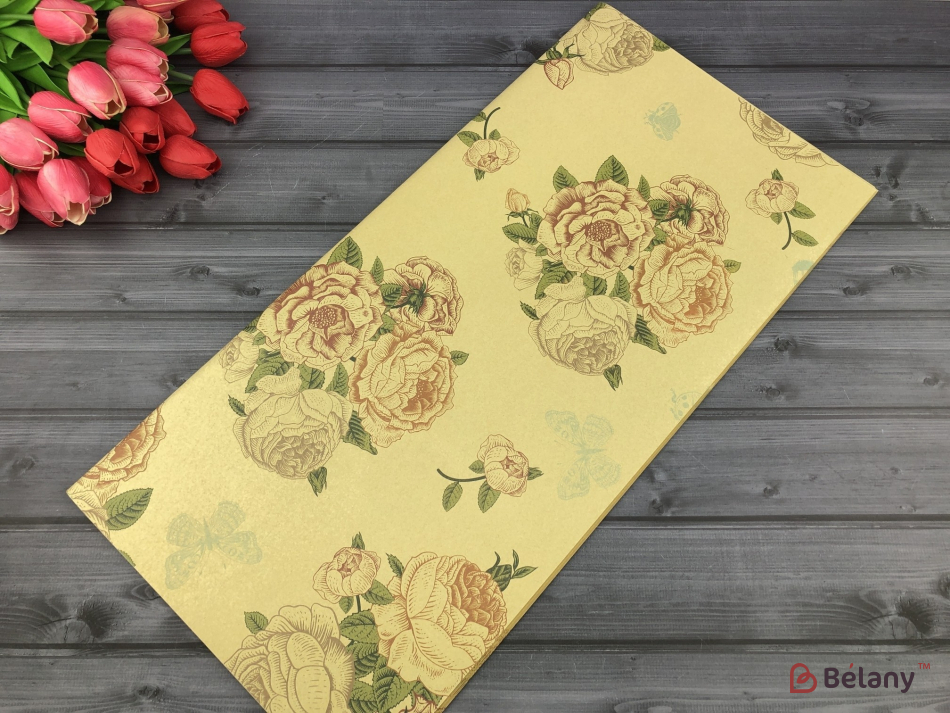 Hârtie Pentru Flori "trandafiri Vintage" Kraft