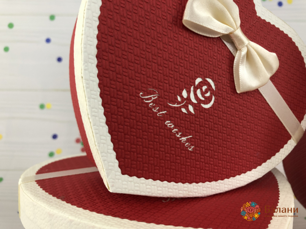 Cutie În Formă De Inimă Trandafir Roșu | 2