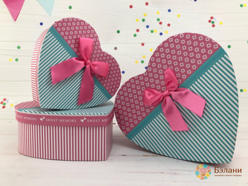 Cutie În Formă De Inimă "bubble Gum" Roz