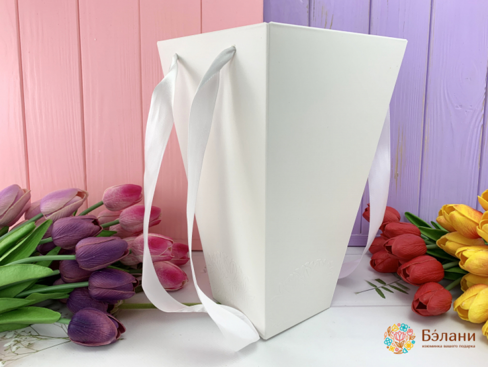 Cutie Floristică Pliantă „Groasă” Albă