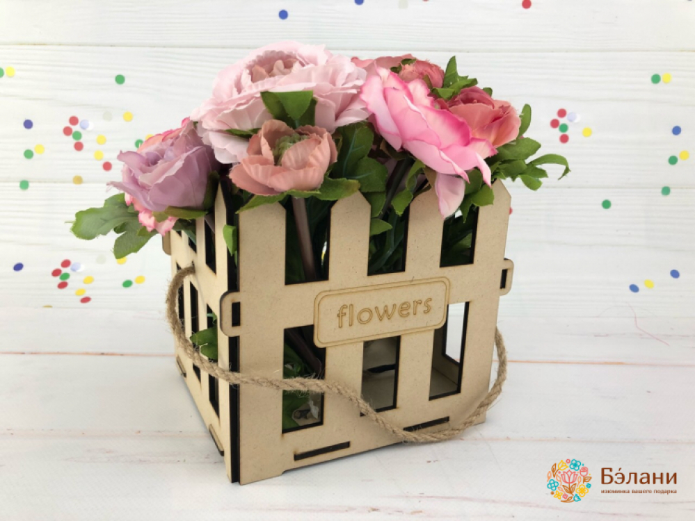 Plantator Din Lemn "flori" S