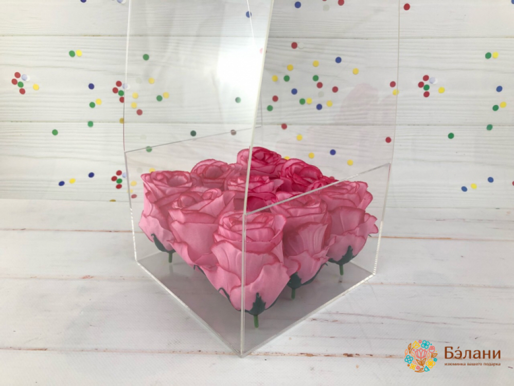 Cutie Transparentă „Plexiglas” Sub Braț 18/18/40