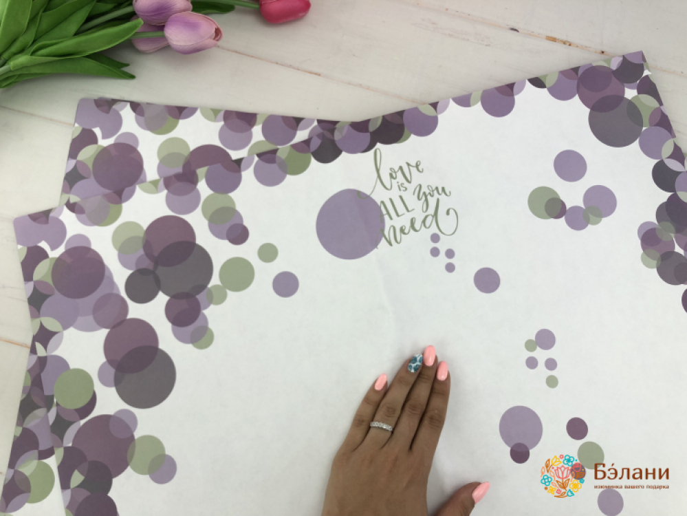 Hârtie Pentru Flori "bule" Gri | 2