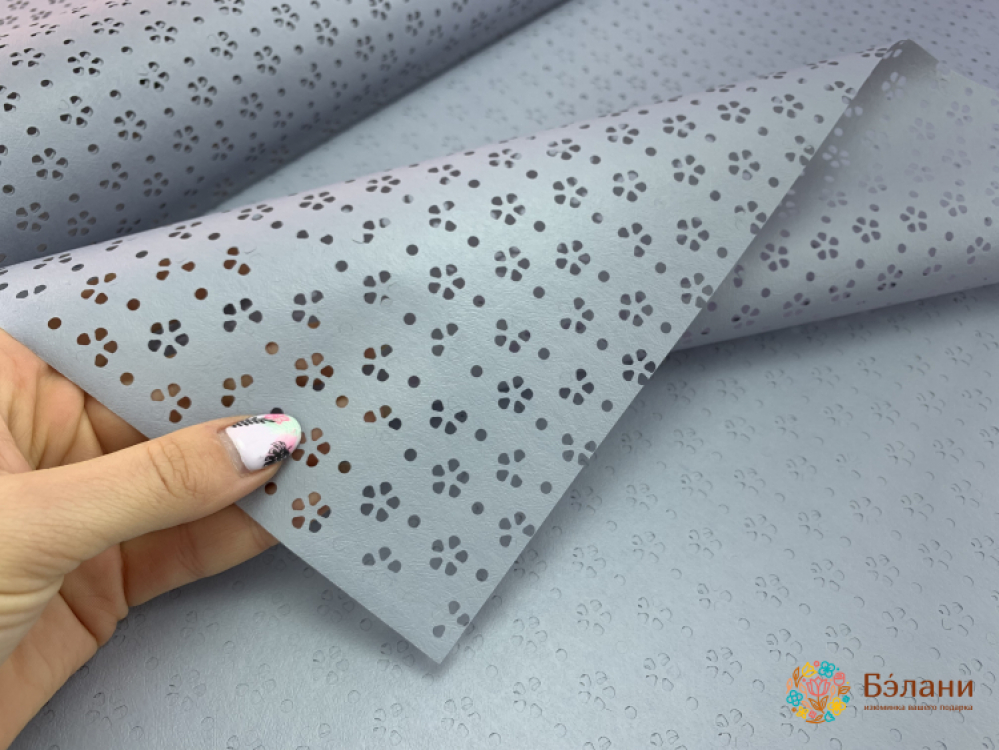 Urmărirea Hârtiei „Flori” Gri Deschis | 2