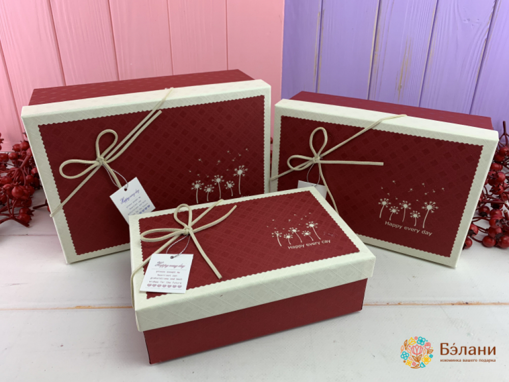 Cutie Cadou „Dandelions” Roșu