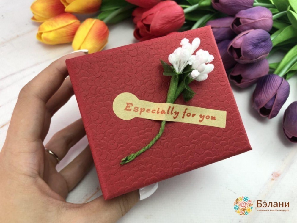 Cutie De Ceas „Cu Floare” Roșie