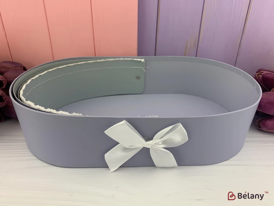 Коробка для цветов "Люлька" лиловая | 2