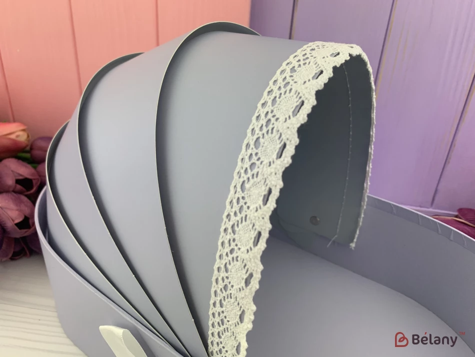 Коробка для цветов "Люлька" лиловая | 3