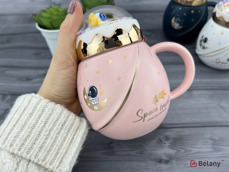 Cana Din Ceramica "lost In Space" Roz | 2