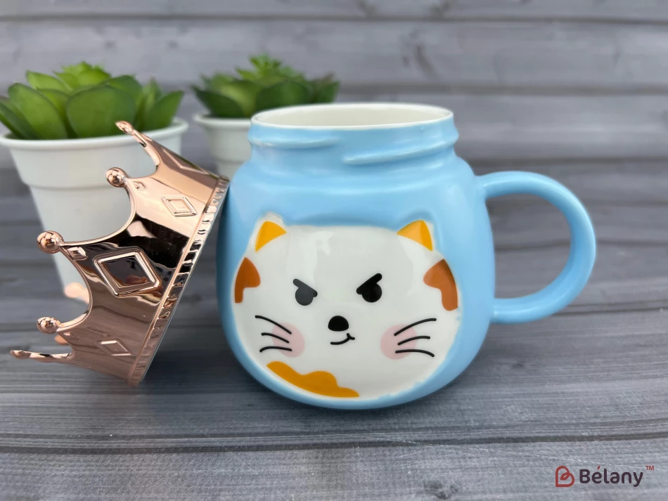 Cana Ceramica "kitty King" Albastra | 2