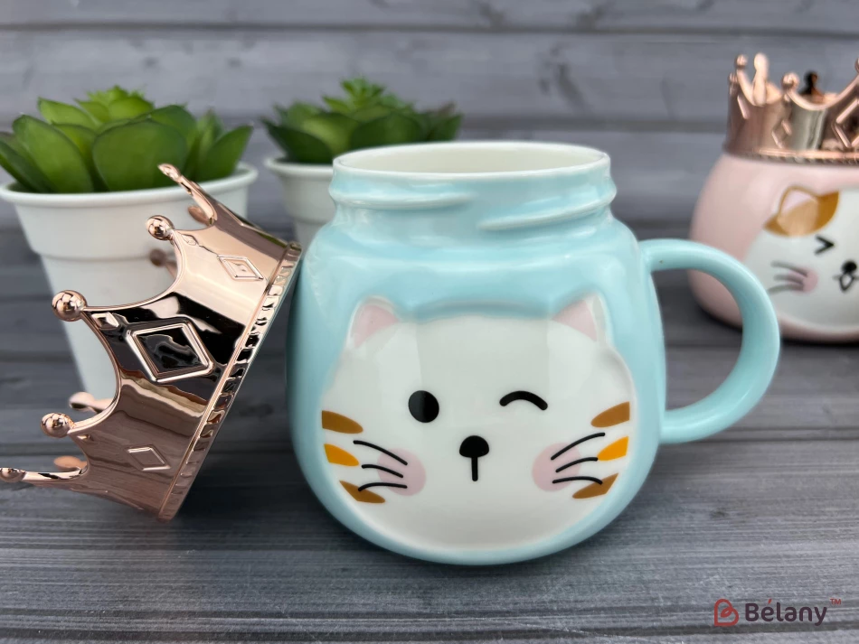 Cana Din Ceramica "kitty King" Acvamarin | 2