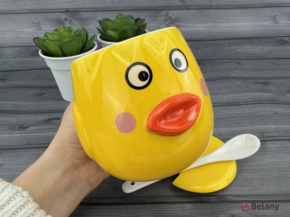 Cana Din Ceramica "ducky Face" Galbena | 2