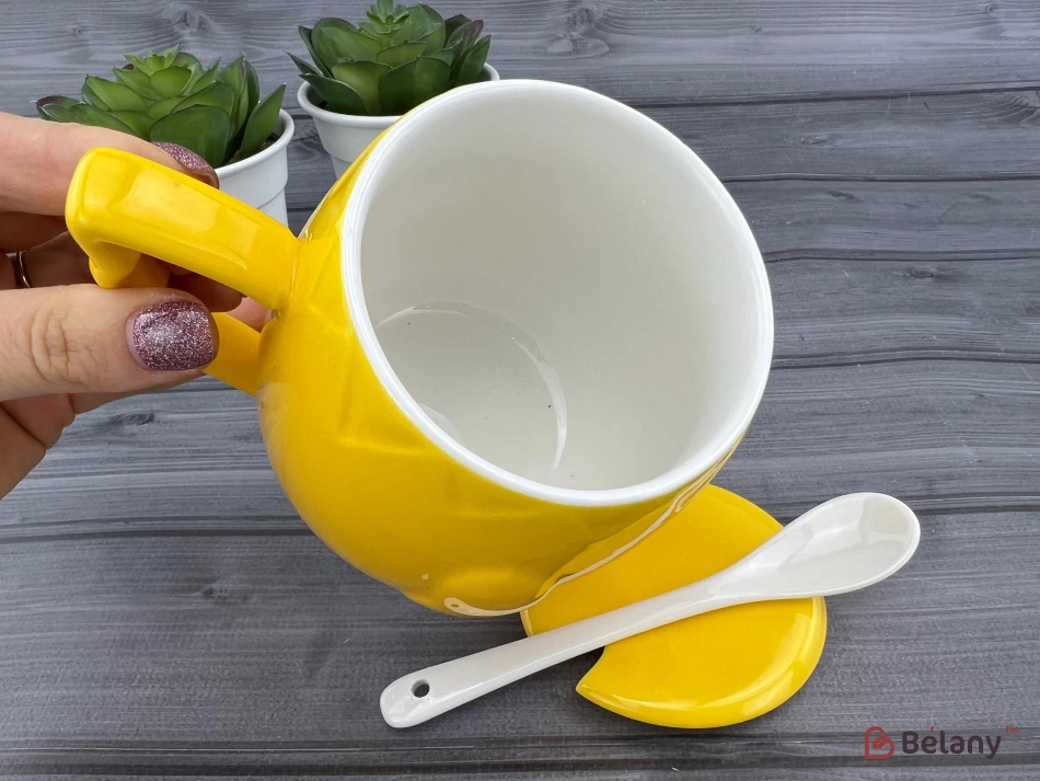 Cana Din Ceramica "ducky Face" Galbena | 3