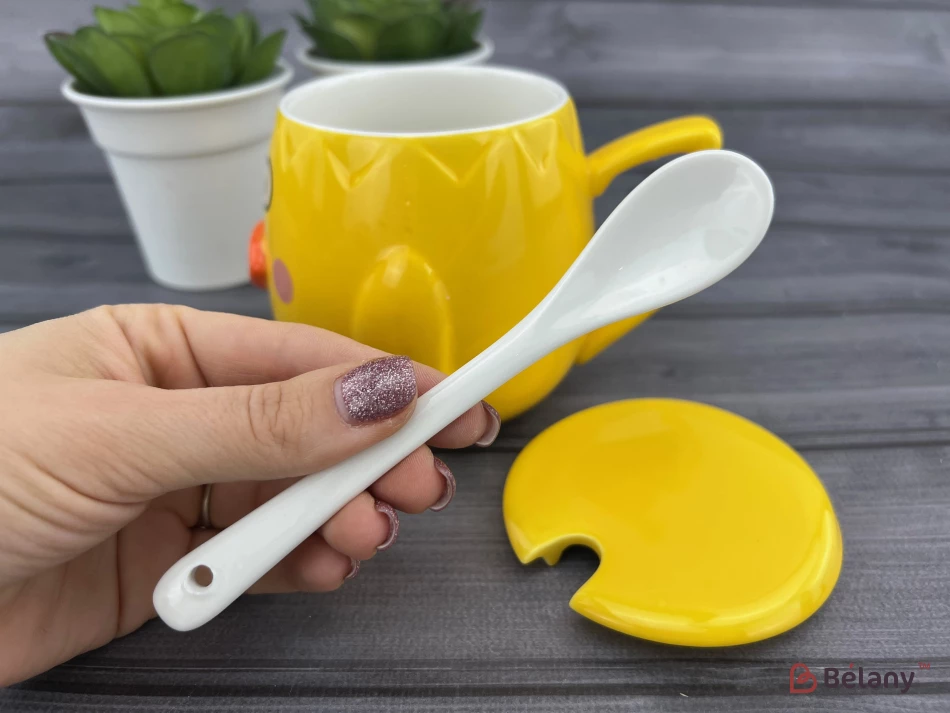 Cana Din Ceramica "ducky Face" Galbena | 4