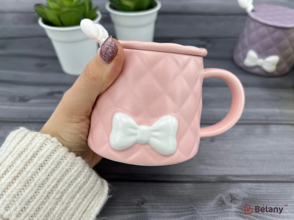 Cana Din Ceramica "softy Bow" Roz | 2