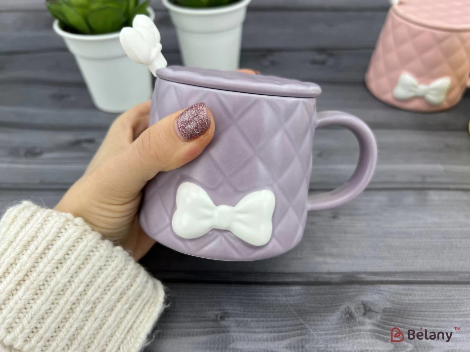 Cana Din Ceramica "softy Bow" Liliac | 2