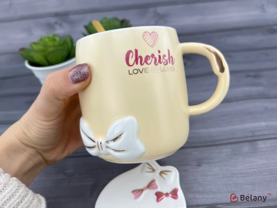 Cana Ceramica "beauty Ribbon" Crema | 2