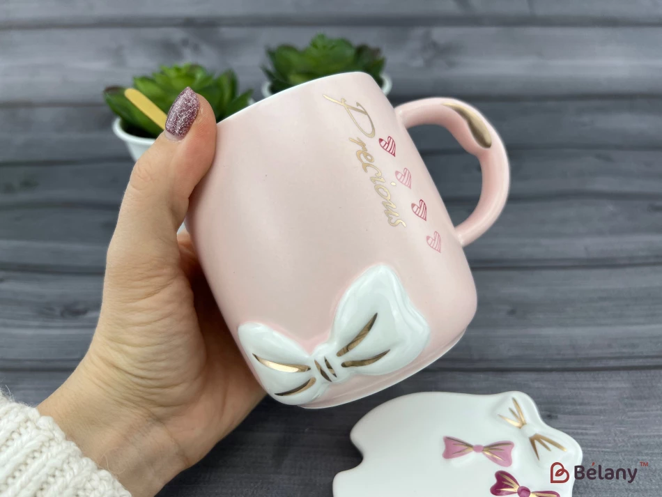 Cana Din Ceramica "beauty Ribbon" Roz | 2