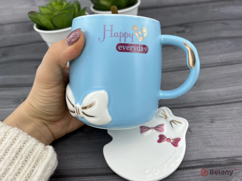 Cana Din Ceramica "beauty Ribbon" Albastra | 2