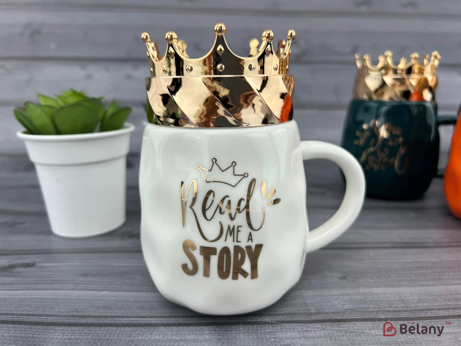 Cana Din Ceramica "crowny" Alba