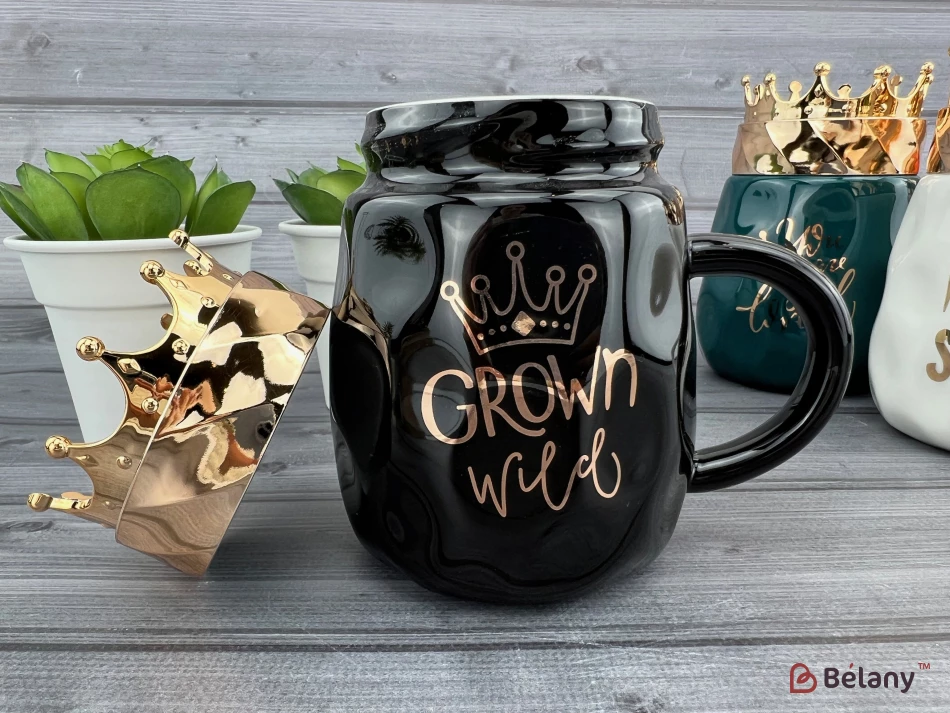 Cana Din Ceramica "crowny" Neagra | 5