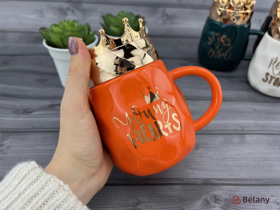 Cana Din Ceramica "crowny" Portocaliu | 2