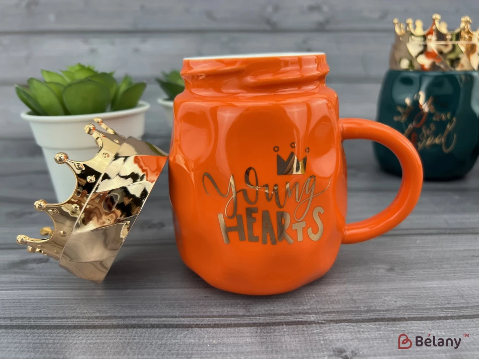 Cana Din Ceramica "crowny" Portocaliu | 3