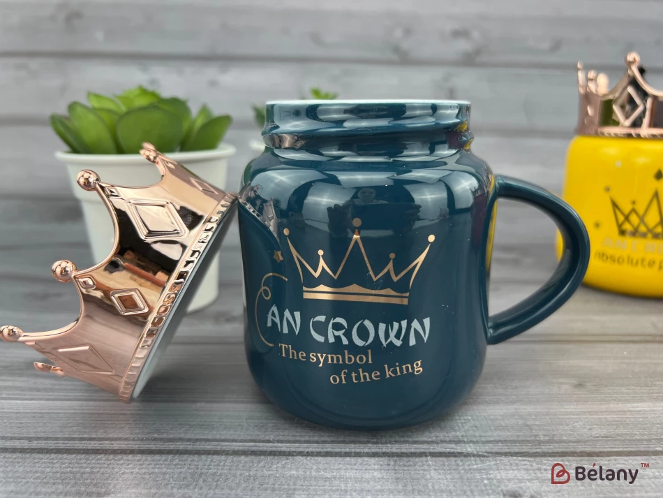 Cana Din Ceramica "an Crown" Albastru Inchis | 3